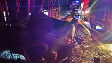 Keşan'da Takla Atan Otomobilde 5 Yaralı