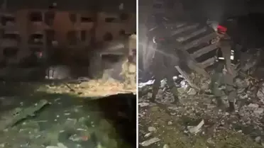 Geriye enkaz görüntüleri kaldı! İran, İsrail'i harabeye çevirdi