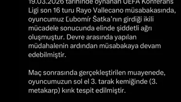 Samsunspor'da Satka'nın Elinde Kırık