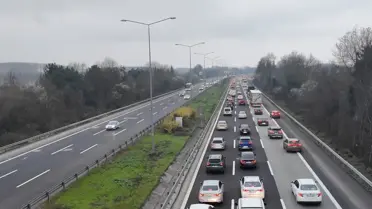 Düzce'de Bayram Dönüşü Trafik Yoğunluğu