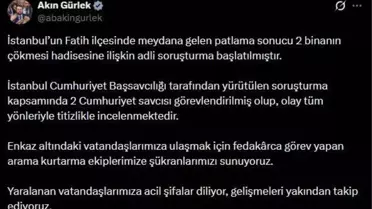 İstanbul'da Patlama: İki Bina Çöktü, Soruşturma Başlatıldı