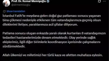 Fatih'te Patlama ve Bina Çökmesi