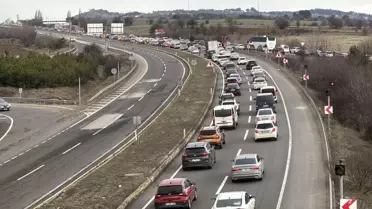 D-100'de Bayram Dönüşü Trafik Yoğunluğu