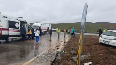 Bingöl'de Kaza: 1 Ağır, 13 Yaralı