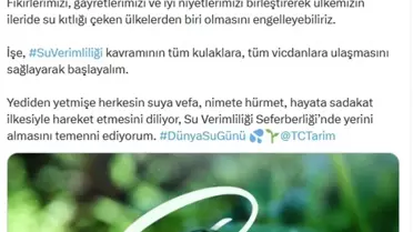 Emine Erdoğan'dan 'Dünya Su Günü' mesajı