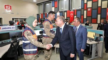 Vali Polat'tan 112 Acil Çağrı Merkezine Bayram Ziyareti