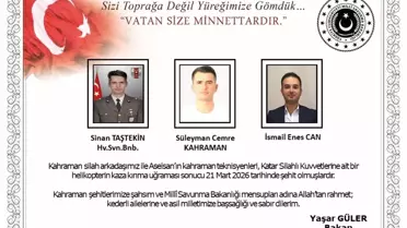 Katar'da eğitim helikopteri düştü: 3'ü Türk, 7 şehit