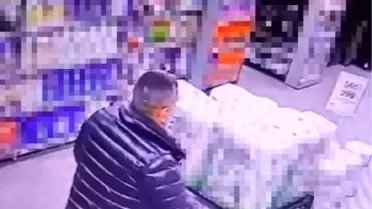 Markette Alkol Hırsızlığı Güvenlik Kamerasında