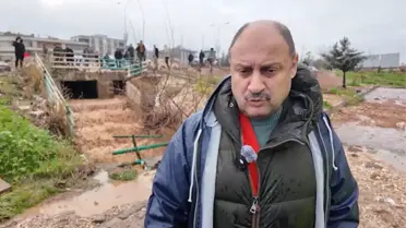 Şanlıurfa'da Sel ve İstinat Duvarı Çöktü