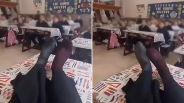 Sınıfta çekilen görüntüye tepki yağıyor