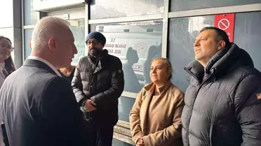 Vali Gül ve İl Emniyet Müdürü Yıldız'dan enkazdan kurtarılan yaralılara hastane ziyaret