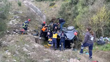 Bilecik'te Otomobil Takla Attı: 2 Yaralı