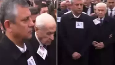 Cenaze töreninde Özel ile Bahçeli arasında dikkat çeken anlar
