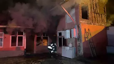 Çorum'da gecekondu yangını