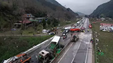 Sakarya'da Tır Kazası: Yangın ve Yaralılar
