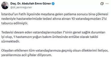 Fatih'teki Patlamada 2 Yaralı Taburcu Edildi