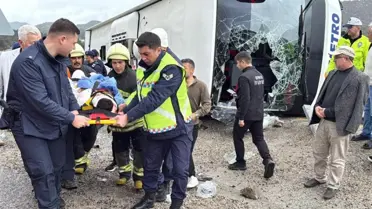 Seydişehir'de otobüs devrildi, 20 yaralı