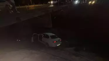 Düziçi'nde Otomobil Köprüden Düştü