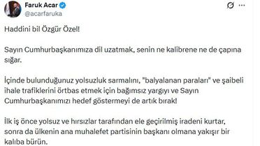 Acar'dan Özgür Özel'e Sert Eleştiri