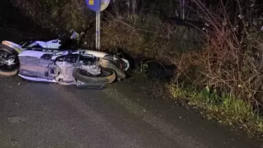 Bursa'da devrilen motosikletin sürücüsü öldü