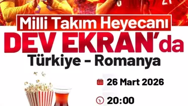 Canik'te milli heyecan dev ekrana taşınıyor