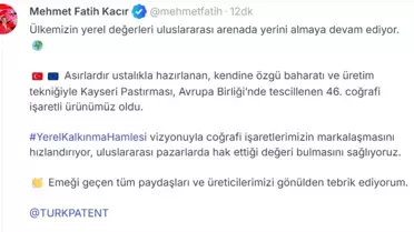Kayseri Pastırması AB'den Tescil Aldı