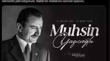 Cumhurbaşkanı Erdoğan, Muhsin Yazıcıoğlu'nu andı