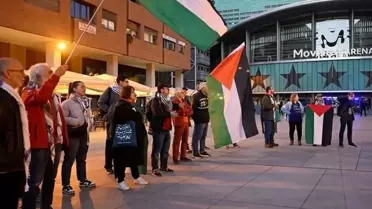 İsrail'e İspanya'da Real Madrid maçı öncesi şok protesto 