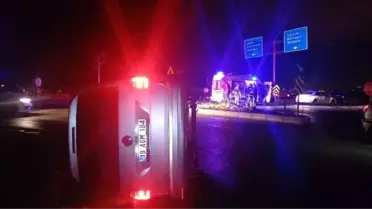 Çorum'da Polis Aracıyla Çarpışma: 3 Yaralı