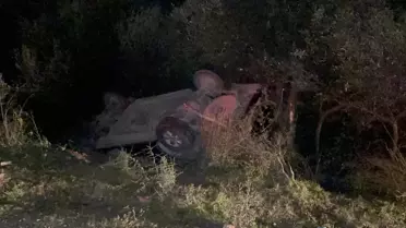 Alkollü Sürücü Takla Attı