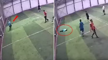Futbol oynarken göğsüne gelen top canından etti! Her şey 3 saniye sürdü