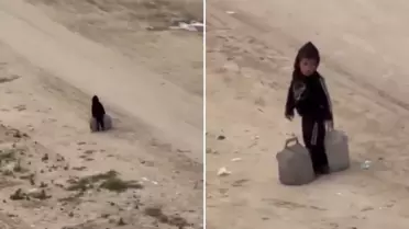 İsrail saldırılarının gölgesinde çocuk olmak! Görüntü yürekleri dağladı