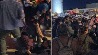 Tel Aviv'de savaş karşıtı protestoya polis müdahale etti, çok sayıda gözaltı var