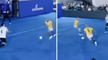 Topu uzaklaştırmak isterken seyirciye kabusu yaşattı