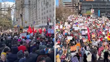 ABD'de milyonlarca kişi 'Krallara hayır' protestoları için sokakta