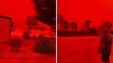 Kıyamet alameti gibi, Avustralya'da gökyüzü kan kırmızıya boyandı