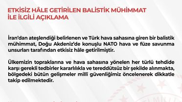 İran'dan Gelen Balistik Mühimmat Uçaklar Tarafından İmha Edildi