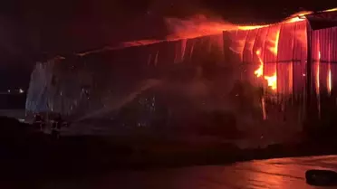 Osmaniye'de karton fabrikasında yangın