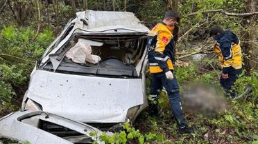 Borçka'da Uçurum Kazası