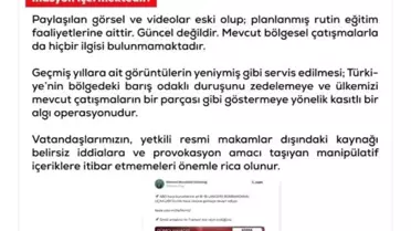 Dezenformasyon Açıklaması: B-1B Uçakları İncirlik'te Değil
