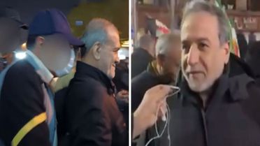 Pezeşkiyan ile Arakçi 'İslam Cumhuriyeti Günü' kutlamalarına katıldı