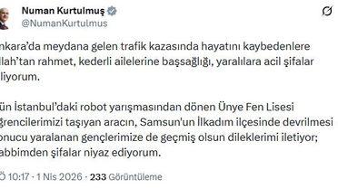 Kurtulmuş'tan Taziye Mesajı