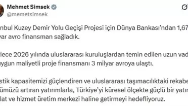 İstanbul Demir Yolu Projesine 1,67 Milyar Avro Finansman