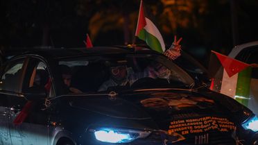 İstanbul'da Filistin İçin Araç Konvoyu