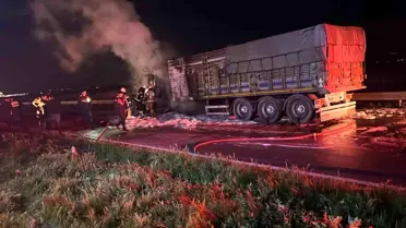 Karacabey'de Tır Yangını Paniği