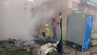 Mardin'de Manav Dükkanında Yangın