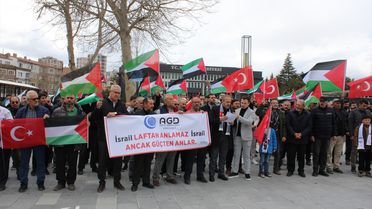 Niğde'de İsrail'e Tepki Gösterildi