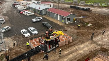 Bafra'da İşçi İnşaatta Düştü