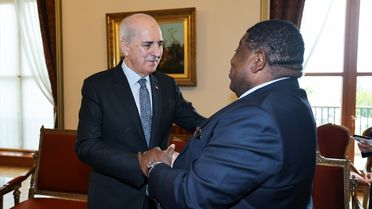 TBMM Başkanı Kurtulmuş, PAB Genel Sekreteri Chungong'u Meclis'te kabul etti