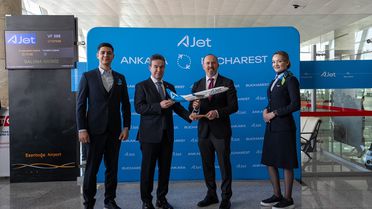 AJet'in Ankara-Bükreş Uçuşu Başladı